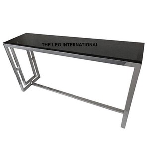 Iron Metal <b>Marble</b> <b>Top</b> Green Color Leaf Shape Design High Quality Furniture Modern Luxury <b>Console</b> <b>Table</b> - Product Image 3