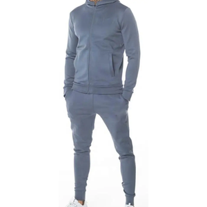 Chándal Premium para Hombre |   Conjunto con Capucha de Forro Polar Esencial Azul Acero |   Conjunto Deportivo de Dos Piezas para Entrenamiento en Gimnasio Urbano - Product Image 6