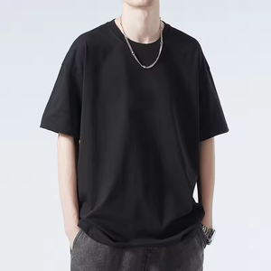 2025 été hommes rétro 100% coton T-Shirt Style américain lâche Simple décontracté bas cou numérique 3D blanc Jersey - Product Image 5