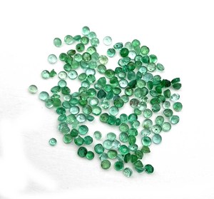 Lote de piedras preciosas sueltas de corte redondo de tamaño mixto de Esmeralda zambiana natural Esmeralda de 5-20mm para hacer joyas, piedra de corte esmeralda verde - Product Image 1
