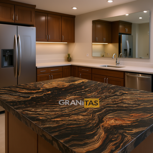 Custom Kitchen & Bathroom Vanity Tops Natural Stone Countertops-Carrara Calacata <b>Granite</b> Prefab Cut Sizes for Hotels & Projects - Product Image 3