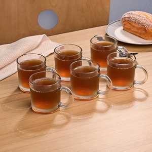 Tazas de Té de Vidrio Texturizado - Diseño de Lujo, Duraderas y Modernas, Origen Rajasthan, Aptas para Lavavajillas, para Amantes del Té - Product Image 3