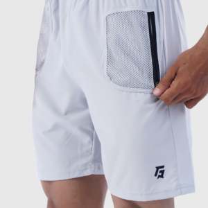 กางเกงขาสั้น Performa Fit สีเทาอ่อน รุ่น Jogger เอวยางยืด ผลิตจากผ้าคอร์ดูรอยโพลีเอสเตอร์ 100% ลายเสือดาว พร้อมตกแต่งโลโก้ เหมาะสำหรับออกกำลังกายและฟิตเนส - Product Image 6