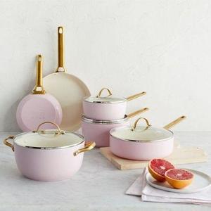 Greenpan Padova rosa Thermolon antiaderente 10 pezzi Set di pentole e pentole - Product Image 3