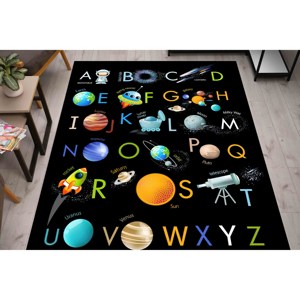 Alfombra del Alfabeto: Decoración Educativa para Cuarto de Juegos Infantil, Alfombra Delgada de Tela No Tejida - Product Image 4