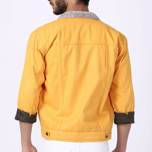 Chaqueta vaquera con capucha Vintage para hombre con detalle de botones Servicio OEM ecológico y transpirable para exportación y venta al por menor - Product Image 2