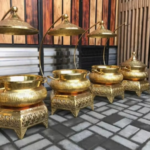 Plato de frotamiento de acero inoxidable de alta resistencia con tapa enrollable para un servicio sin problemas en salones de banquetes, bodas y lugares de catering - Product Image 1