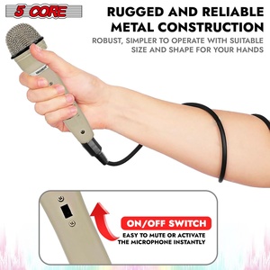 ไมโครโฟน 5Core XLR ไดนามิก ไมค์คาราโอเกะ ไมค์ร้องเพลง ไมค์สตูดิโอ ไมค์แบบมือถือ - Product Image 3