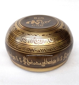 Cuencos de latón hechos a máquina tibetana, artesanías de metal usadas para yoga y meditación, precio barato - Product Image 4