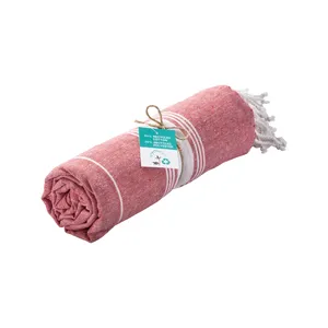 Pareo da Spiaggia in Cotone Riciclato, Accessori Sostenibili - Product Image 2