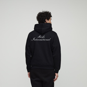 Men <b>Black</b> Pullover Hoodie Plain <b>Fleece</b> Sweatshirt with Kangaroo Pocket Casual Streetwear Warm Winter Top for Wholesale - Product Image 2