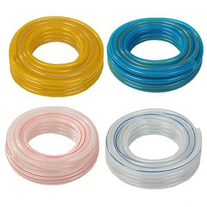 Transparent 1/2 Inch <strong>5</strong>/<strong>8</strong> Inch PVC Fiber Reinforced <strong>Braided</strong> <strong>Hose</strong> for Garden Water Air Fuel Gas Oil - Product Image 4