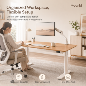Dual Motor Adjustable Office <b>Desk</b> with 100 kg Dynamic Load, Standing Workstation for Commercial Projects - Product Image 5