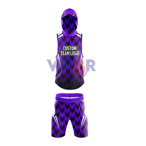 Maillots de compression à capuche personnalisés 7v7 pour jeunes et adultes, polyester, football américain 7 contre 7, uniformes, taille plus pour hommes - Product Image 1