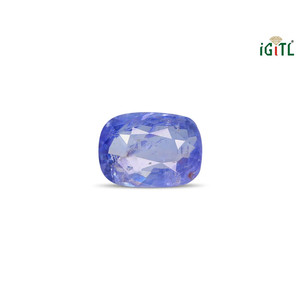 Saphir bleu - 3,79 carats, pierre précieuse naturelle facettée, effets optiques calibrés, couleur bleu royal, pierre lâche de 10 mm, 8 mm traitée thermiquement - Product Image 1