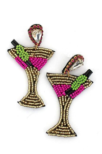 Bird Shaped Beaded Embroidered Earrings <b>Fashion</b> <b>Jewellery</b> Seed Bead Hand Embroidery Earrings - Product Image 3
