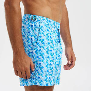 Pantalones Cortos de Playa para Hombre, Brillantes, Sólidos, Holgados, Transpirables, de Spandex/Algodón, con Cordón en la Cintura, Casuales, Deportivos, para Vacaciones de Verano - Product Image 4