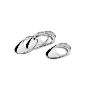 Venta al por mayor de servilleteros de alambre elegantes hebillas de metal redondas de oro rosa y plata accesorios de boda ligeros respetuosos con el medio ambiente - Product Image 1