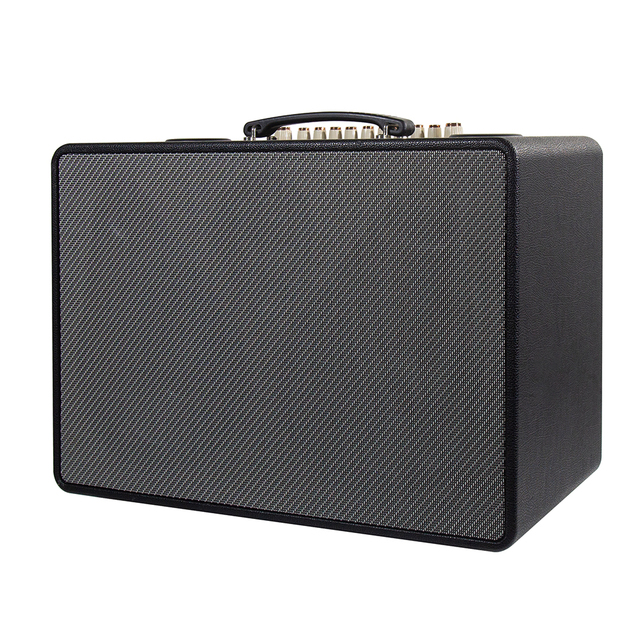 Portable Retro Leather Wood 3 Way Audio Speaker 120W Support MIC Karaoke TWS USB FM AUX Function PA999