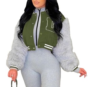 Nuevo diseño elegante chaqueta Varsity Casual venta al por mayor de las mujeres Letterman chaquetas de calidad superior 3D bordado Varsity chaquetas - Product Image 6