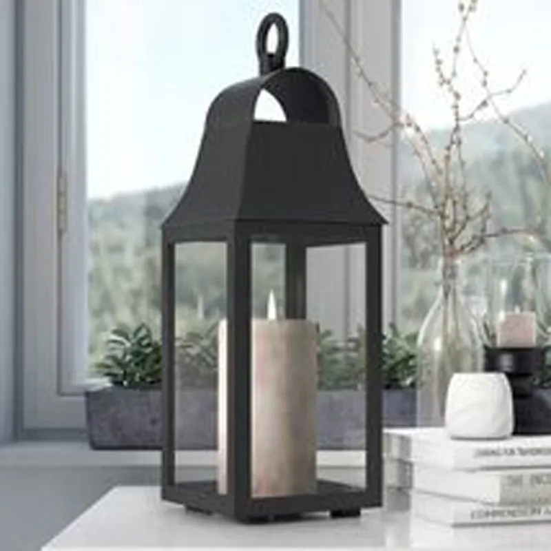 New Style Hanging Metal Lantern Black Haunted Halloween Party Supply Easter Restaurant Lamps Accessories