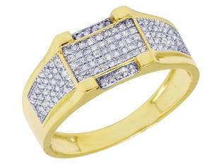 แหวนเพชรโมอิสประกายสีเงินสเตอลิง S925หรูแนวฮิปฮอปสำหรับทุกเพศ - Product Image 1