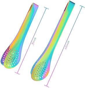 Pince à pain en métal couleur arc-en-ciel pour dîner parfait pour les ustensiles et les ustensiles de cuisine de la maison de l'hôtel et le service élégant - Product Image 3