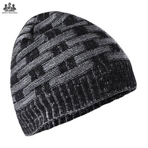Gorros de Punto Jacquard Personalizados para Hombre, Gorros de Invierno Cálidos con Forro Polar, Transpirables, de Tela Común, Gorros de Alta Calidad - Product Image 1