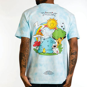 เสื้อยืดโอเวอร์ไซส์ลายฮิปฮอปสีดำแนววินเทจซักได้โลโก้ตามสั่งสำหรับผู้ชาย - Product Image 2