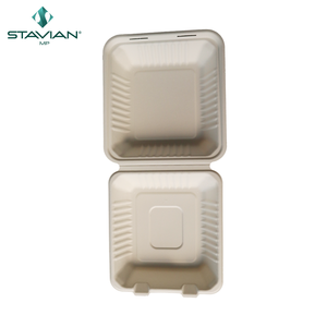 Fibres Compact 6x6 Clamshell 100% Solution de conteneur à base de plantes fabriquée sans PFAS pour le service alimentaire et l'emballage de boulangerie - Product Image 4