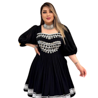 Nouvelles Robes de Soirée Afghani Kuchi 2024 pour Femmes, Prêtes-à-Porter, Boutons, Fermetures Éclair au Dos, Dentelle, Longueur Midi, Prix de Gros