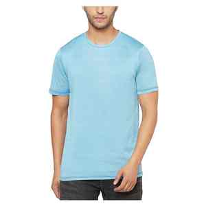 Camiseta Deportiva de Cuello Redondo para Hombre, Secado Rápido, Transpirable, Ajuste Delgado, Diseño Sólido, 300 Gramos, Tejido de Compresión para Correr y Entrenar - Product Image 1