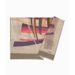 ผ้าพันคอผ้าไหมคอตตอนสีเบจทรงสี่เหลี่ยมผืนผ้าลายดิจิตอลวินเทจ - Product Image 3
