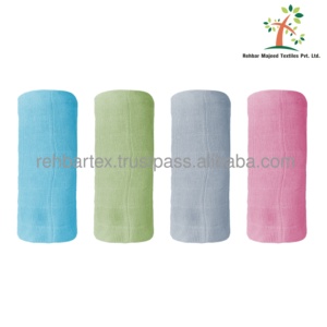 Couverture d'emmaillotage pour bébé en coton 100% de haute qualité, douce, respirante et écologique, taille personnalisée et couleur unie, enveloppe d'été pour nouveau-nés - Product Image 3