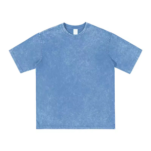 Nueva colección Unisex Vintage camisetas lavadas 100% algodón con estampado Gráfico de punto para hombres Venta caliente colección Unisex - Product Image 2