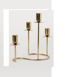 Porte-bougie artisanal en aluminium durable et écologique pour la décoration de la maison, décoration de table de Noël, artisanat exquis - Product Image 1