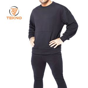 Sudadera de lana de algodón personalizable para hombre, cuello redondo liso, teñido, estilo informal, temporada de invierno, fabricante OEM, proveedor - Product Image 3