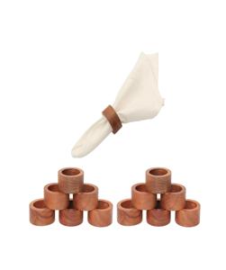 ชุดแหวนผ้าเช็ดปากทำจากไม้อะคาเซียทำมือชุดละ12ชิ้นสำหรับฉลองครบรอบการรับประทานอาหารวันเกิดวันคริสต์มาสผ้าเช็ดปากสำหรับตกแต่งบ้านและห้องครัว - Product Image 2