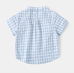 เสื้อโปโลคอตตอนสำหรับเด็กผู้ชายเสื้อเชิ้ตแขนสั้นคอจีน - Product Image 2