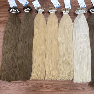 Usine en gros 100% extensions de cheveux humains en bonne santé cuticule cheveux alignés extensions de cheveux à pointe plate - Product Image 2