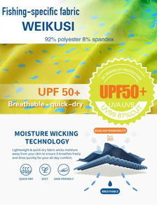 Camisetas de manga larga transpirables para exteriores UPF 50 + para hombre, camisetas de agua holgadas de secado rápido con protección solar UV para entrenamiento de correr - Product Image 5