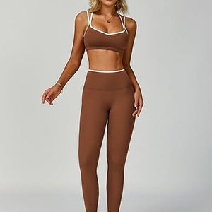 Nouveauté, vêtements de yoga et de fitness pour femmes, séchage rapide, sans couture, patchwork, sensation de nu, ensembles de sport pour la salle de sport - Product Image 4