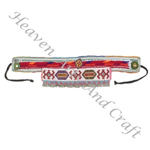 เข็มขัดวินเทจเข็มขัดเต้นรำท้องลูกปัด afghani เข็มขัดคาดเอวแบบดั้งเดิม kuchi ชนเผ่า BB085เก่า Banjara เข็มขัดลูกปัดแฮนด์เมดแท้วินเทจ - Product Image 6