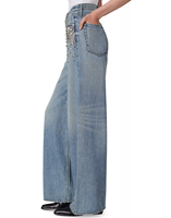 Jeans baggy à jambe droite en denim délavé personnalisé avec strass, pantalon décontracté pour femmes, jeans avec strass pour femmes