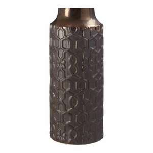 Elegante jarrón de metal para estética minimalista del hogar, jarrón de metal de forma y tamaño personalizados con acabado recubierto de color marrón - Product Image 1