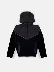 ชุดสตรีทแวร์แบบเรียบง่าย เสื้อฮู้ดซิปและกางเกงขายาวทรงบาน ผ้าเฟรนช์เทอร์รี่ สำหรับผู้ชาย ปี 2025 - Product Image 3