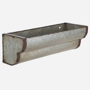 กระถางต้นไม้ติดผนังโลหะชุบสังกะสีแบบขอบหยัก - Product Image 5