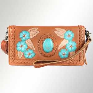 Cartera de Cuero Genuino con Diseño Floral Occidental Bohemio Personalizado de Rodeo International, Decoración de Flores con Borla, Venta al por Mayor - Product Image 2