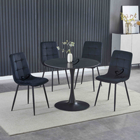 Ensemble de table de négociation compacte de luxe léger pour réception, loisirs, café, repas, mobilier de maison