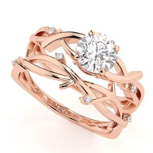 2.00CT Bague de mariée torsadée en diamant taillé rond pour femme - Product Image 6